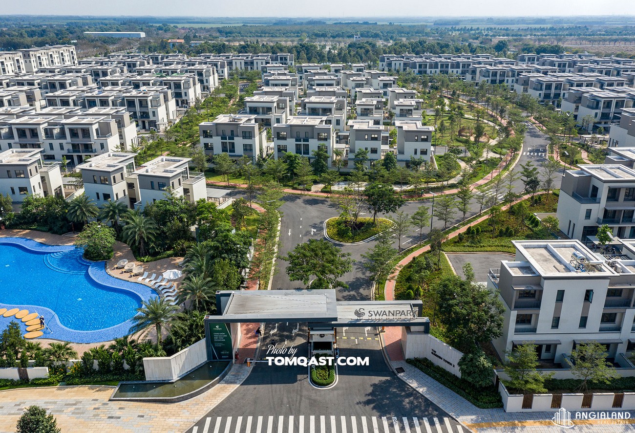 Phối cảnh tổng thể dự án Nhà Phố Biệt Thự Swan Park Nhơn Trạch Đường Đường số 7 chủ đầu tư CFLD