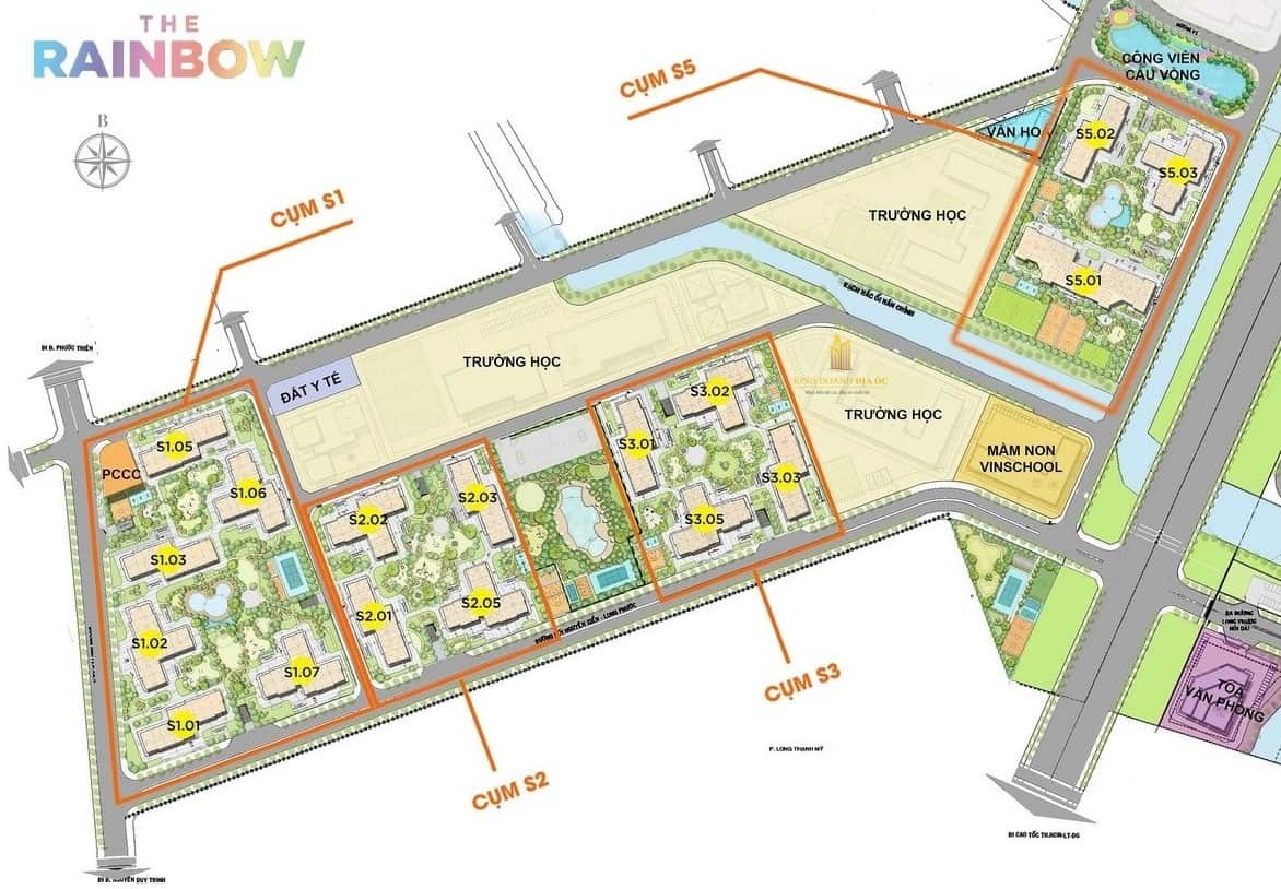 the rainbow vinhomes grand park quận 9 Mặt bằng The Rainbow
