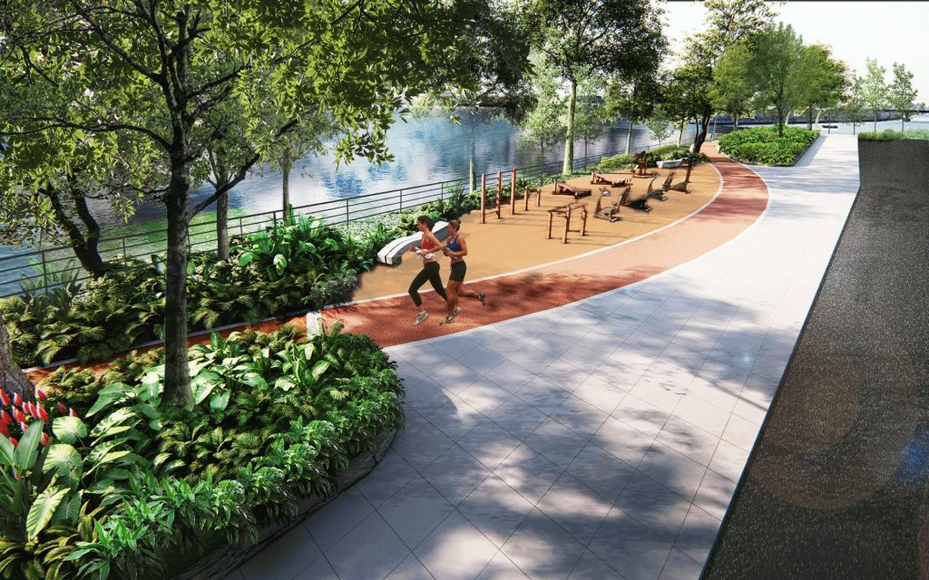 Đường chạy bộ ven sông Izumi City