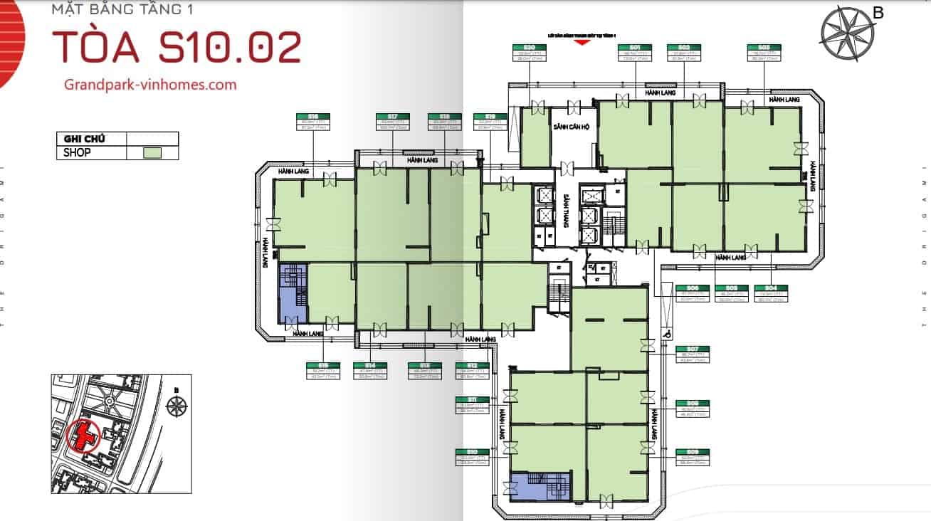 thiết kế shop tòa s1002