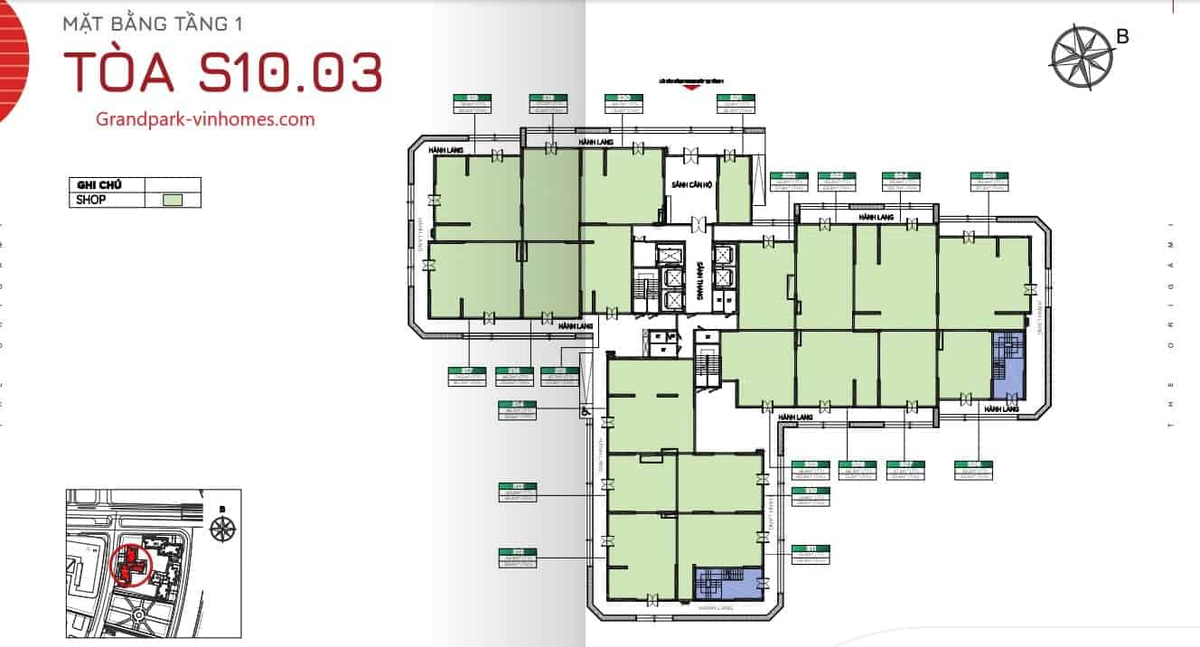 thiết kế shop tòa s1003