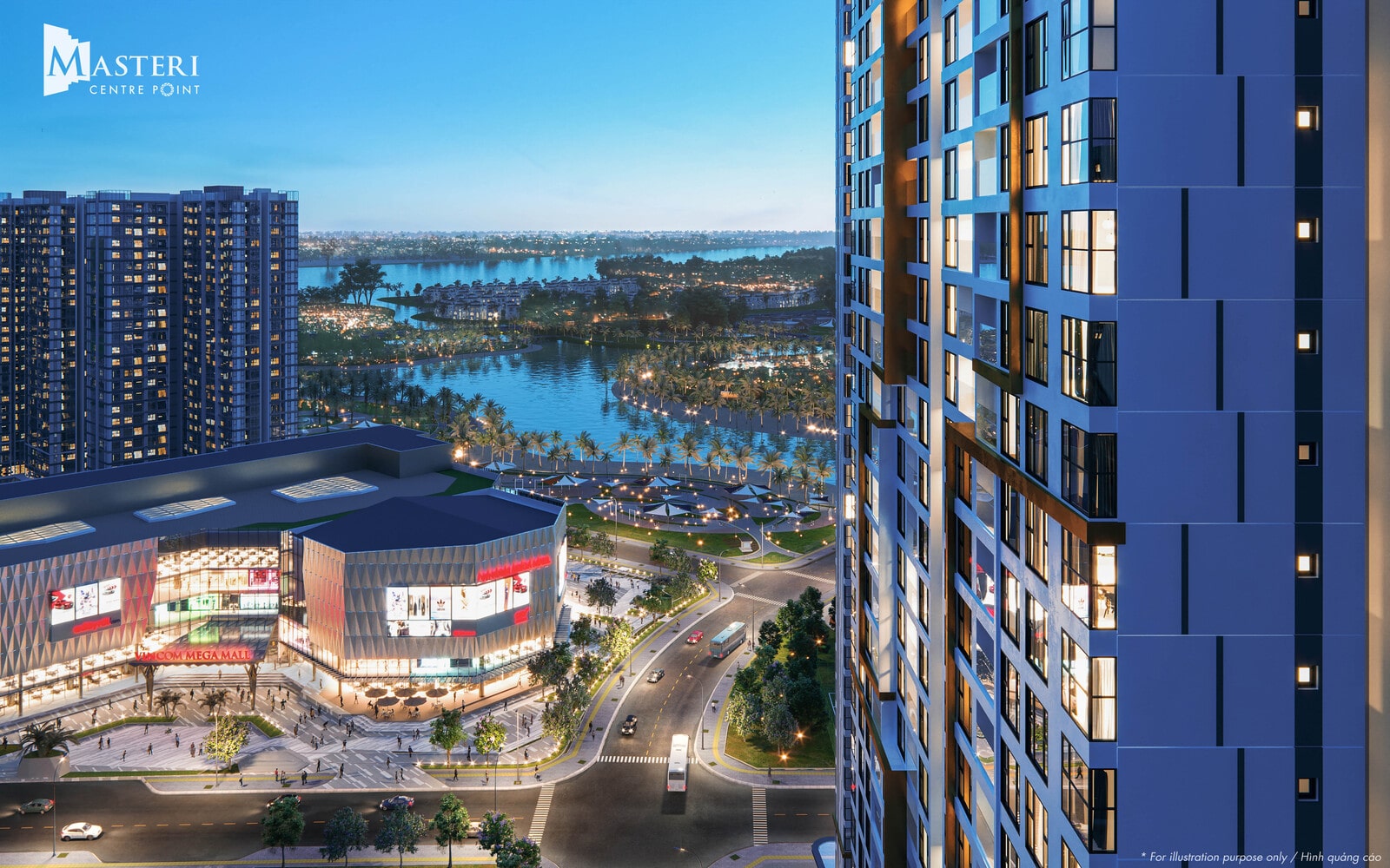 View công viên 36 ha và TTTM Vincom lớn nhất miền Nam - Masteri Centre Point