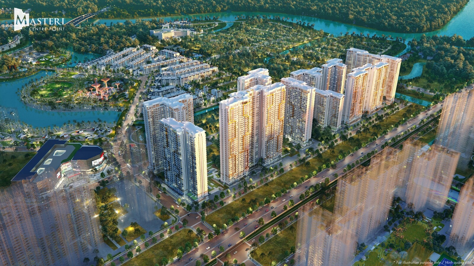 Phối cảnh tổng thể dự án Masteri Centre Point
