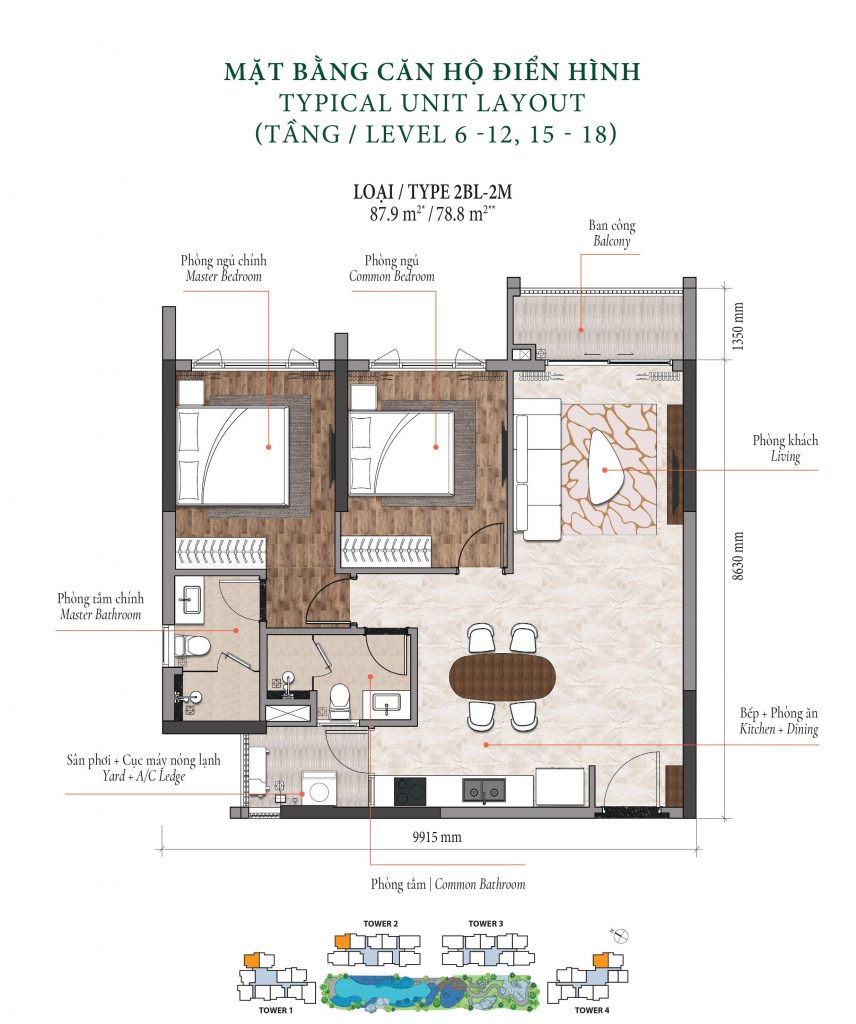 Mặt bằng căn hộ Celesta Heights