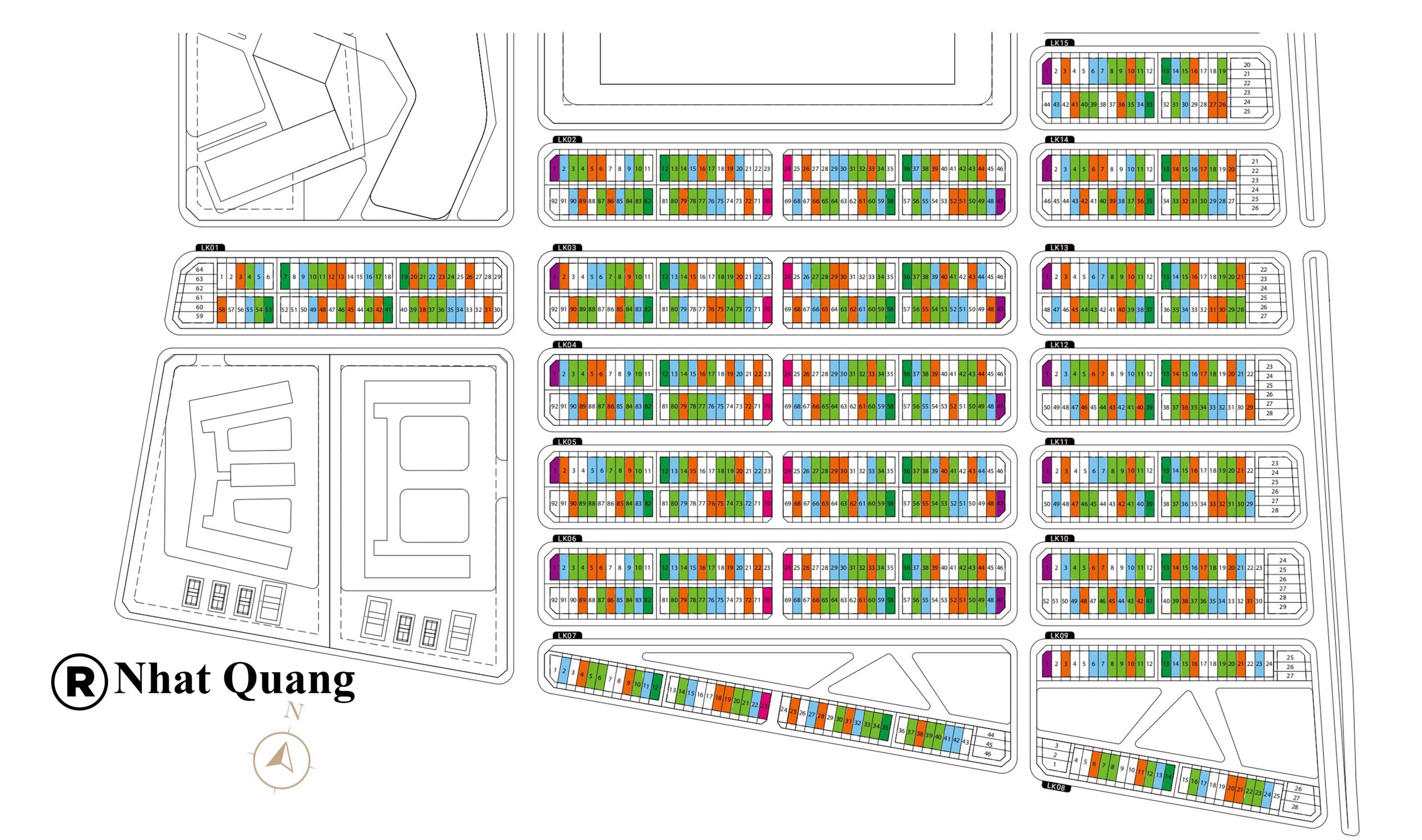 Mặt bằng phân khu mở bán đợt 1 dự án The Global City Quận 2