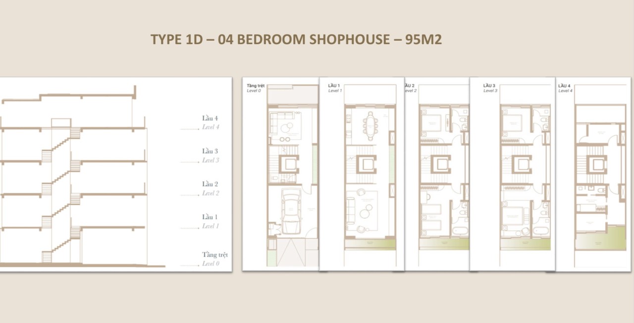 Mẫu thiết kế 04 95m2 Shophouse The Global City Quận 2