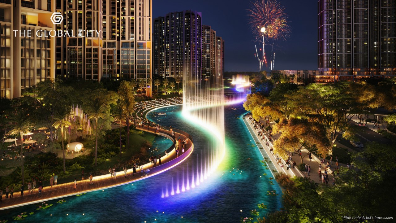 Dự án The Global City Quận 2 thành phố Thủ Đức. Công Viên Nhạc Nước.