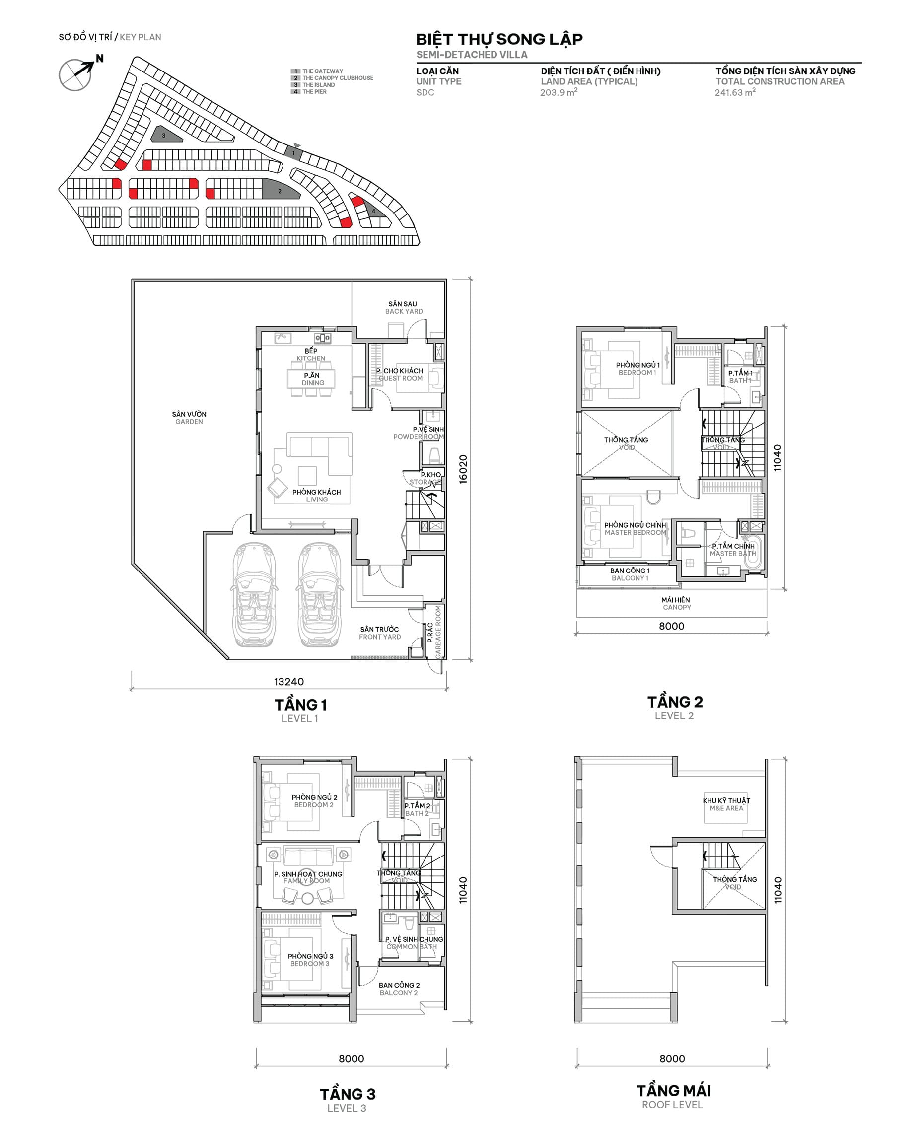 Layout thiết kế biệt thự song lập The Orchard với diện tích đất 203m2 và diện tích sàn xây dựng 241m2. Layout thiết kế biệt thự song lập The Orchard với diện tích đất 203m2 và diện tích sàn xây dựng 241m2.