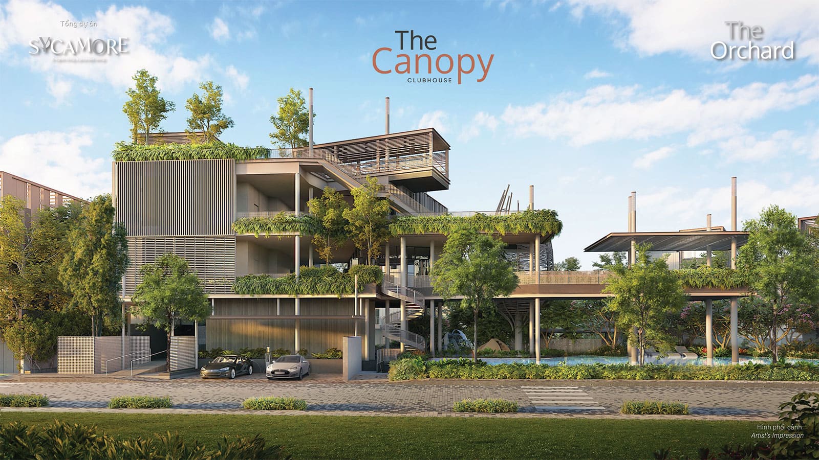 Phối cảnh tiện ích The Canopy tại phân khu The Orchard dự án Sycamore. Phối cảnh tiện ích The Canopy tại phân khu The Orchard dự án Sycamore.